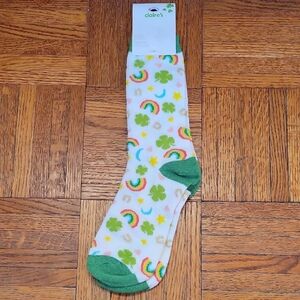 Claire's Rainbow and Shamrock Socks